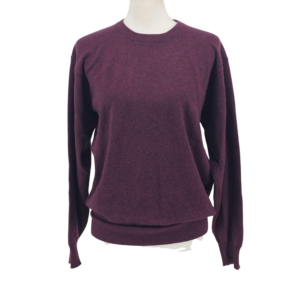 Elizabeth New York Cashmere Sweater M Eggplant Quiet Luxury Old Money Preppy